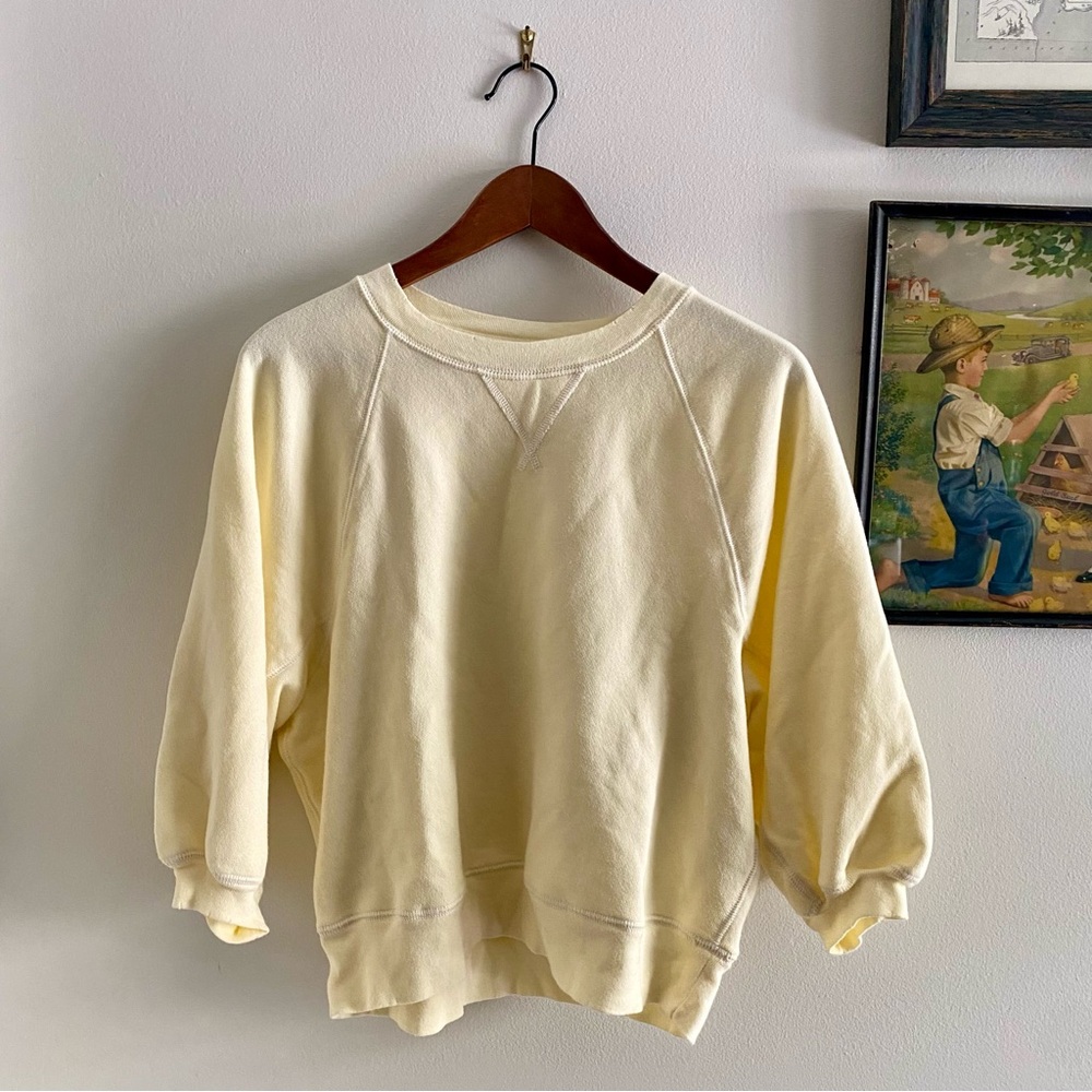 Aerie Distressed Cropped Sweatshirt